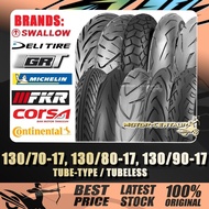 TAYAR 130/70-17,130/80-17,130/90-17 CORSA/VIVA/FKR/MICHELIN/SWALLOW/DELI/IRC TUBELESS/TUBE-TYPE TYRE