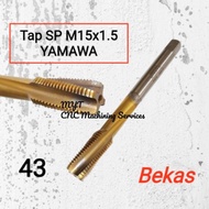 MESIN YAMAWA M15/1.5 Thread Tap Semi Spiral Tapping Machine Tap m15 田 1.5 hss-e used smooth
