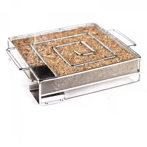 Barbecue Cold Smoke Generator Grill Smoker Box Salmon BBQ Smoking for Wood Chips Fish Meat Cooking T
