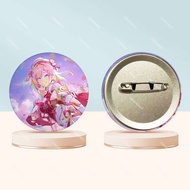 Elysia Honkai Impact 3rd Badges Round Laser Badge Brooch Backpack Accessories