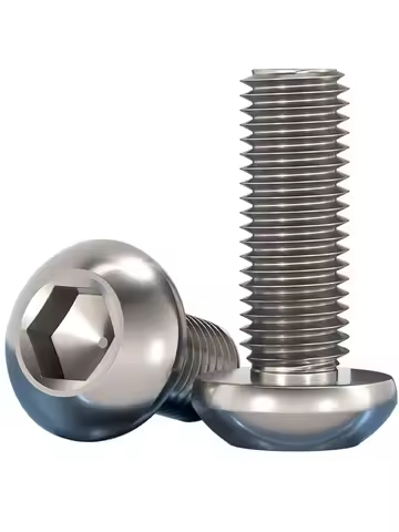 TA2 Titanium ISO7380 Pan Head Hexagonal Screw Gr2 Pure Titanium Round Head Screw Bolt M2-M6