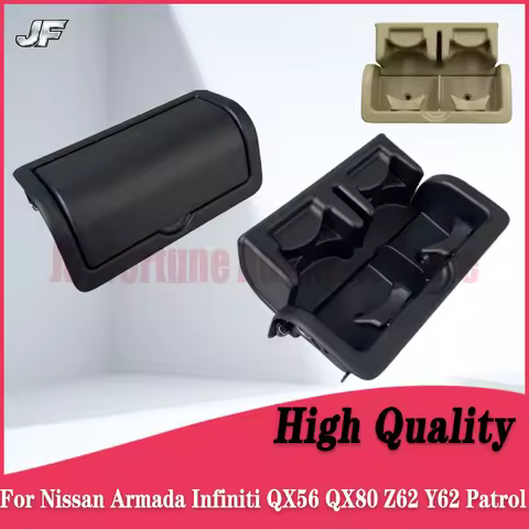 Car Rear Seat Console Cup Holder Assembly Insert Cup Holder Cover For Nissan Armada Infiniti QX56 QX