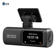 Ueblock✈ เครื่องบันทึก 4K Dash Cam Driving Driving ในตัว WiFi Dual Lens Smart Connect เครื่องบันทึกร