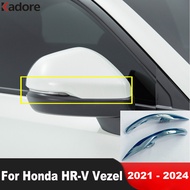 For Honda HR-V Vezel 2021 2022 2023 2024 Chrome Car Side Door Rearvierw Mirror Cover Trim Molding Strip Exterior Accessories
