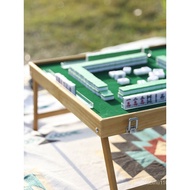 Mini Mahjong Travel Small Outdoor Mahjong Table Portable Camping Mahjong Card Household Simple Folding Set