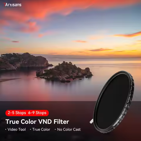 7artisans True Color VND Adjustable Neutral Density Filter 2-5 Levels/6-9 Levels Adjustable 67mm 72m