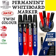 HATA TWIN PERMANENT MARKER / HATA TWIN WHITEBOARD MARKER 2MM (READY STOCK)