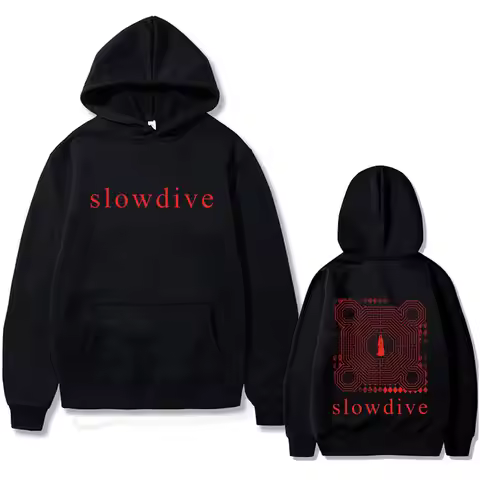 Rock Band Slowdive Everything Is Alive Print Hoodie Tour 90s Classic Vintage Men Women Oversized Str