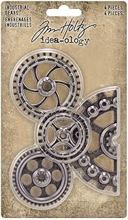 Idea-Ology Metal Industrial Gears 1.5" To 3" 4/Pkg-Antique Nickel - TH94142