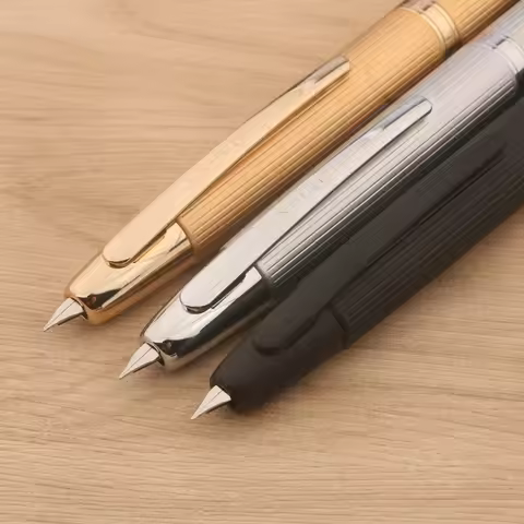 1PC New JINHAO 10 METAL Fountain Pen stripe black EF/F nib Stationery Office School Supplies clickin
