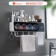 Ecoco toothbrush holder with cup and towel hanger