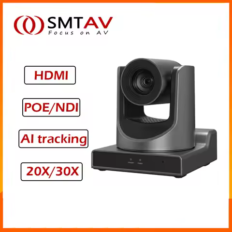 SMTAV AI TRACKING NDI PTZ CAMERA 20X/30X OPTICS ZOOM HDMI/SDI/USB3.0/IP STREAMING OUTPUTS FOR MEETIN