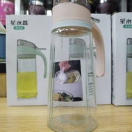 New Glass Oil Bottle Kitchen Home Use No Oil Drizzle Seasoning Jar Suitable for Soy Sauce Vinegar Sm