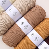 [YARNPAPER] 8 Ply Milk Cotton Yarn 100g for crochet and knitting / Benang Kait 8ply yarn