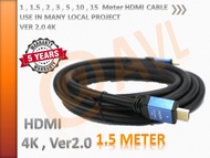 AVL  High Speed HDMI Cable , 4K at 50/60Hz  with GOLD PLATED , able for ARC HDMI Cable - 1m 1.5m 2m 3m 5m 10m 15m