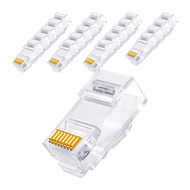 Neon 台灣霓虹 Cat6 RJ45 網路水晶頭 三叉鍍金 50u  20個  ECN3
