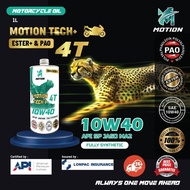 MOTION 4T Ester + PAO API SP Fully Synthetic Motorcycle Engine Oil (10W40/1L)