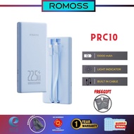 (B1F1) ROMOSS PRC10 10000mAh Fast Charging Power Bank With Cable, 22.5W - 1 Year Warranty Malaysia