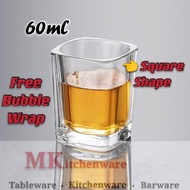 (MKitchenware) 60ml Square Shot Glass  / Dessert Cup / Liquor Glass