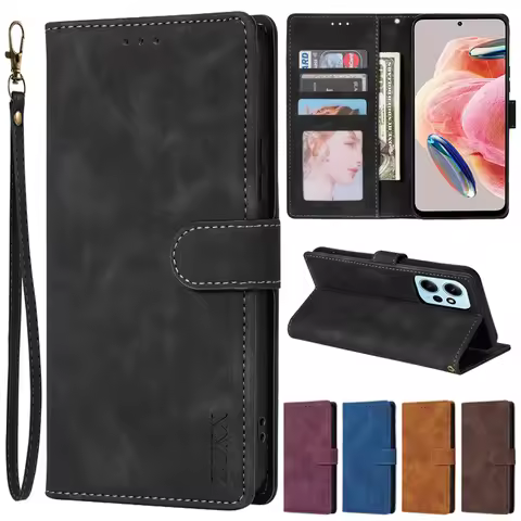 Wallet Card Stand Magnetic Flip Leather Case For Xiaomi Poco X7 X6 Pro X5 M5s C50 C40 X4 Pro M4 Pro 