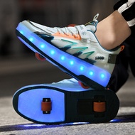Children Runaway Shoes Roller Skate Girls Shoes Roller Walking Shoes Student Hidden Skate Skate Lace