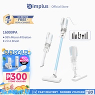 Simplus 3 In 1 Vacuum Cleaner Portable Vacuum Cleaner Ultra Quiet 16000Pa Strong Suction Handheld Va