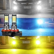 2PCS Multipurpose LED Fog Lights 3 Color Options High H8 H11 H16 for Vehicles