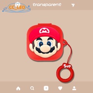 For EarFun Air Pro4 Case Cartoon Mario Totoro Silicone Finger Ring Pendant EarFun Air Pro4 Silicone 