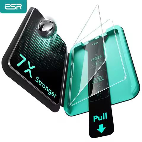ESR 2 Pack Screen Protector for iPad Pro 11/13 inch 9H Hardness Tempered Glass Film for iPad Air 13/