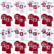 Jersi Bola Sepak 49ers Bersulam Merah 85 # Kecil 97 # BOSS 13 # KEMAS 23 #