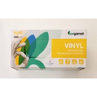 [MADE IN MALAYSIA] [TRANSPARENT COLOR] BERGAMOT POWDER-FREE VINYL GLOVES (100 PCS) B0301 SERIES