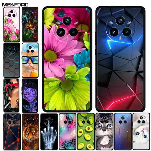 For Realme 14 Pro Plus Case 2025 Soft Black TPU Phone Case Realme14Pro+ Silicone Back Cover For Real