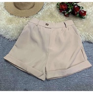New arrivals mall quality women's causal elegant plain high waist hot shorts