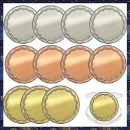 (RZDW) 12PCS Blank Challenge-Coin W/Protection Box 1.6 Inch Gold Silver Rose Gold Threaded Edged Eng