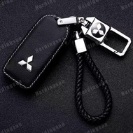 [NEW] Mitsubishi TRITON XPANDER OUTLANDER ASX Cowhide Leather Remote Key Cover Case Keyless Car Acce
