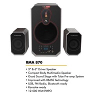 ROADMASTER SPEAKER RMA870 RMA 870 BLUETOOTH USB RADIO FM 3" 6" DRIVER COMPACT BODY MULTIMEDIA Good S