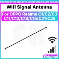 เสาอากาศสัญญาณ Wifi สำหรับ OPPO Realme C1 C2 C3 C11 C12 C13 C15 C21 C25สายริบบิ้นสัญญาณขั้วต่อคู่สาย Wi-Fi ริบบิ้นเสาอากาศทางอากาศสายเคเบิลงอได้อะไหล่ซ่อมลวด