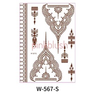 Henna Instant/HennaTempel/Tatto Sticker/Tatto Henna Tempel Merah Marun/Henna Pengantin