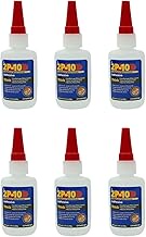 FastCap 2P-10 Professional 2 Oz Thick Super Glue Adhesive Bottles, 6-Pack