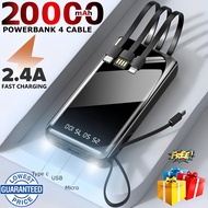 ccc Certified Power Bank 20000mAh Portable Charger Cable 10000mAh Original Powerbank Fast Charging W