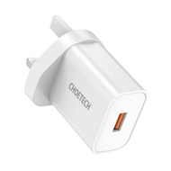 [5786] Choetech USB Charger, 18W USB Wall Charger Quick Charge 3.0 Fast Charging Travel Adapter Fast Charging – (White