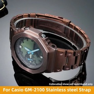 Stainless Steel Strap For Casio G-SHOCK GM2100 GM 2100 GM-2100 High quality Metal Watch band Replace