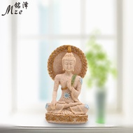 New Chinese Art Resin Tantric Zen Background Buddha Statue Home Decoration Ornaments Sandstone Craft
