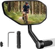 Bike MirrorBicycle Mirror For Handlebar MountScratch Resistant GlassLarge Bar End Bike Rearview Mirr