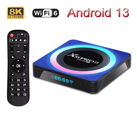 Android TV Box X88 PRO 13 Set Top Box RK3528 Rockchip Quad Core Wifi6 8K LAN 100M Dual Wifi 2.4G 5G