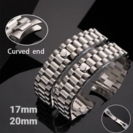 Soild Stainless Steel Watch Band for Rolex Oyster Perpetual Bracelet 17mm 20mm  Curved End Metal Bracelet for Men Women