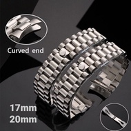 Soild Stainless Steel Watch Band for Rolex Oyster Perpetual Bracelet 17mm 20mm  Curved End Metal Bra