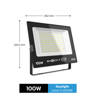 สปอร์ตไลท์ LED ENRICH รุ่น COOLER ขนาด 100W 150W 200W สปอตไลท์ แสงขาว แสงเหลือง กันน้ำ ไฟสนามไฟกลางแ