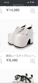 yosuke鞋 蝴蝶結白色