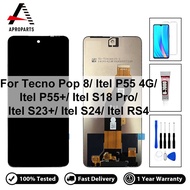 High Quality LCD For Tecno Pop 8 Itel P55 4G P55+ Itel S18 Pro S24 RS4 BG6h BG6i A666L Display Touch